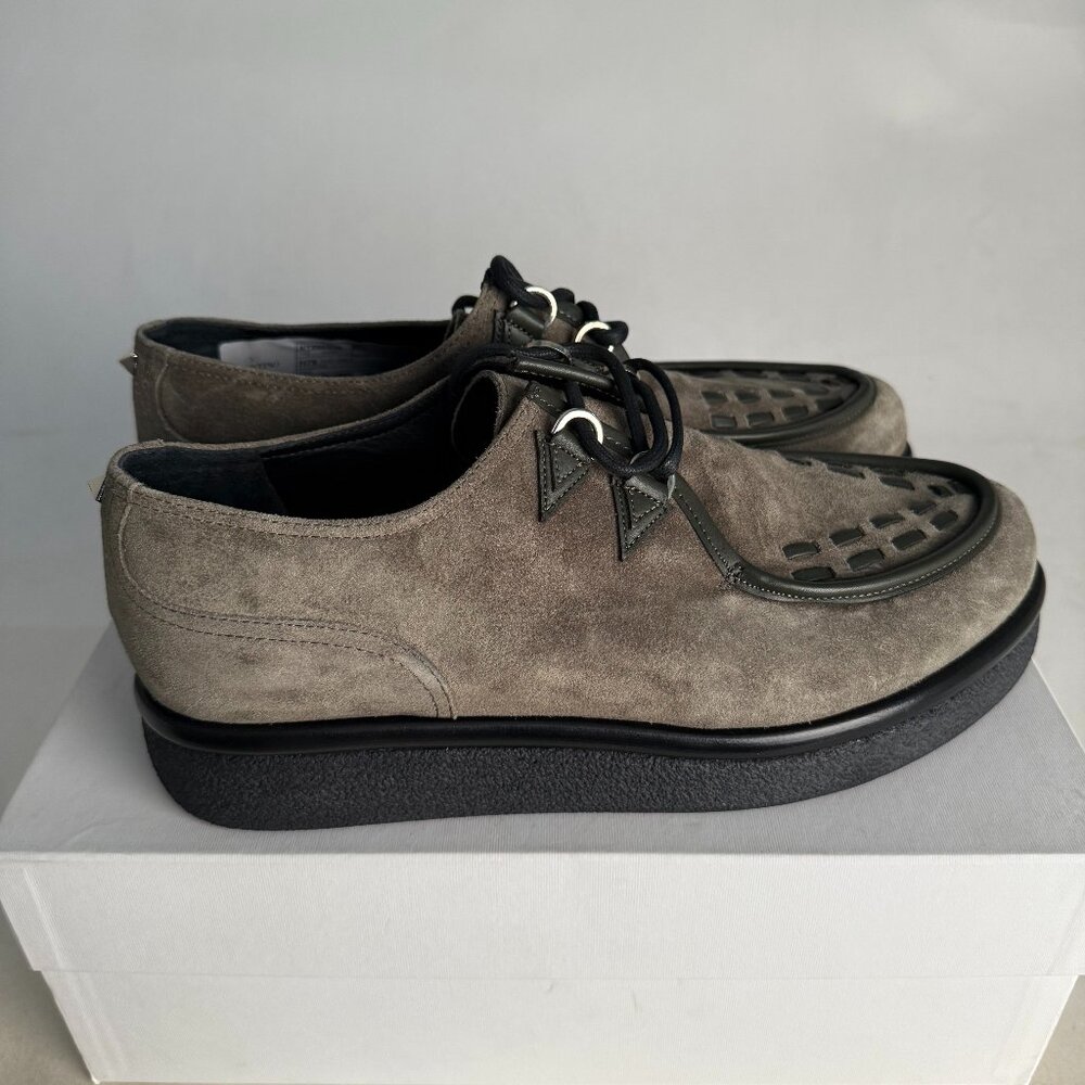 Stylish Valentino Garavani Men's Dress Shoes Green Suede - EU size 44 - US 11